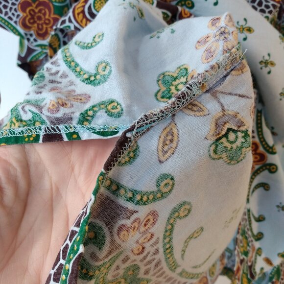 Vintage Jamaican Dashiki Tunic Shirt Size Large Pockets Hippie Boho Blue - Picture 10 of 13